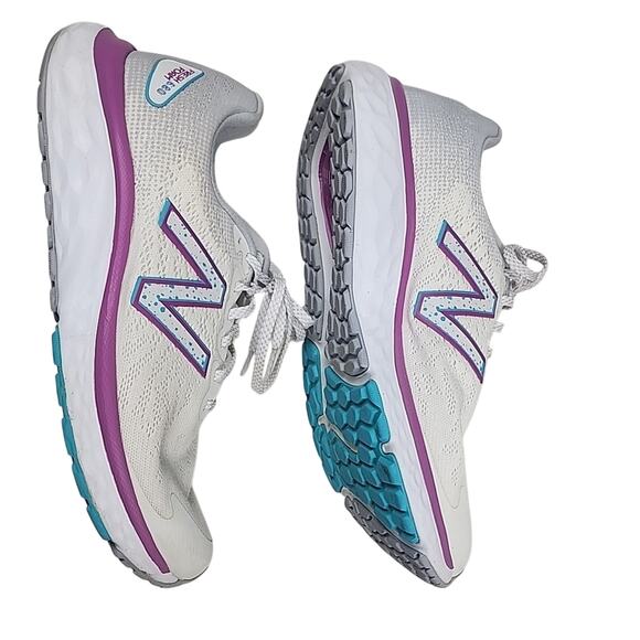 New Balance Womens Fresh Foam 680 V7 White/Fuchsia Size 11 - Picture 1 of 10